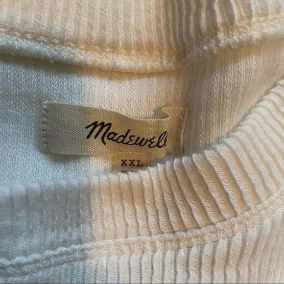Madewell Off White Waffle Weave Thermal Top size XXL - Picture 4 of 7